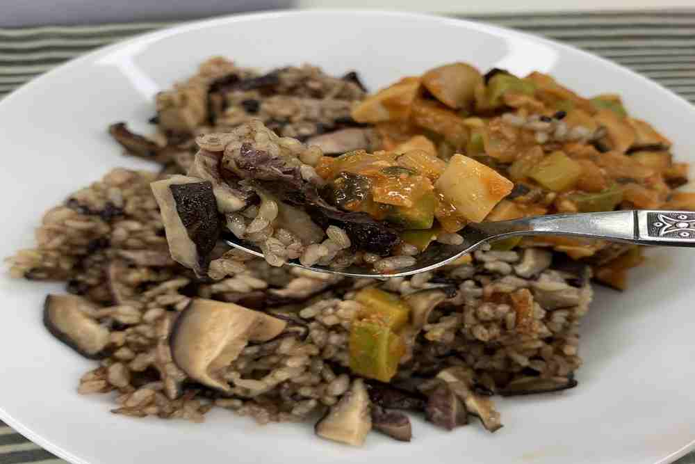arroz integral con hongos recetas