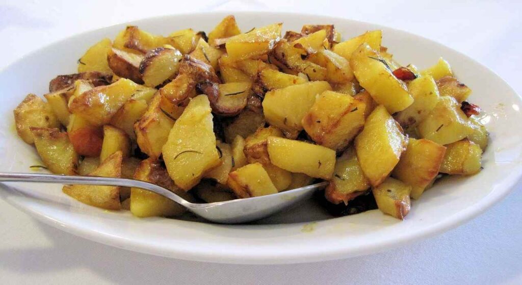 patatas al horno con cebolla y pimiento #desaunosaludable #recetas #comidas
